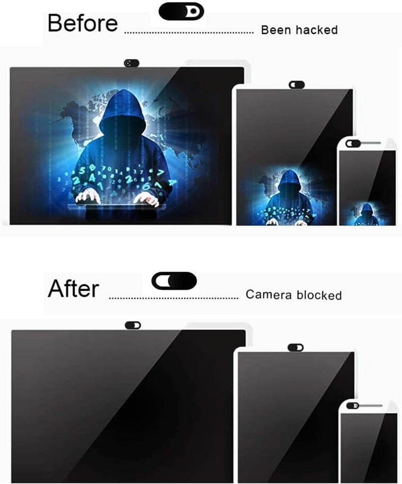 CaseHQ Laptop Camera Cover Slide, [12 Pack] Ultra-Thin Webcam Cover Compatible with MacBook,Laptop,PC,Computer,iMac,iPad, iPhone Cell Phone etc. 0.027in Thick Sliding Cover Web Blocker Black - Image 5